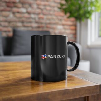 Panzura Logo Black Coffee Mug